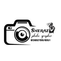 the logo for sheraz photographer, which is located in an area that has been