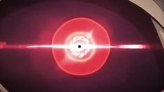 an image of a red object in the air