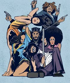 Fred Hampton Photos, Gang Character Design, Black Dynamite Drawing, Black Dynamite Cartoon, Gang Art, Blackploitation Art, Black Dynamite Cartoon Characters, Black Dynamite Art, Blaxploitation Art