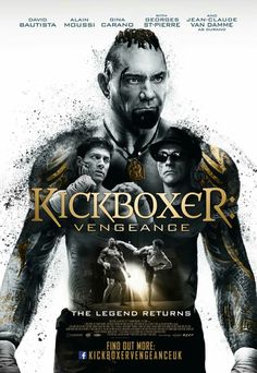 the poster for kickboxer vengeance, which features an image of a man with his hands on his hips