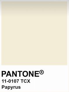 pantone's white paint is shown with the words, 11 - 017 tex papyrus