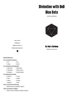 an instruction manual for the diction with dnd dice sets