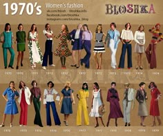 1970’s of Fashion :: Behance 70s Fashion Bell Bottoms, 1970s Womens Fashion, 40s Mode, 1970 Fashion, 1970s Fashion Women, Decades Fashion, Fashion Through The Decades, 70s Inspired Outfits, Fashion Timeline
