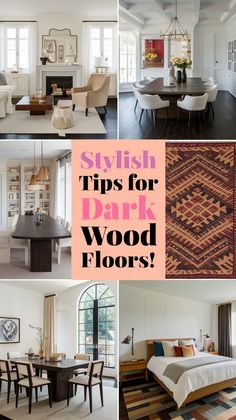 Trendy Ways to Brighten Up Your Living Room with Dark Wood Floors: 19 Simple Tips