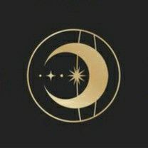 the moon and stars are in a circle