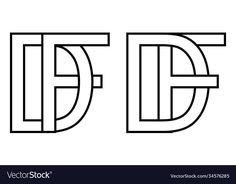the letters d and f are black and white