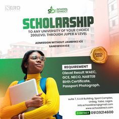 a woman holding a folder in front of a poster for an upcoming school program, which is being held by the school district