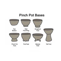 the different types of pinch pot bases