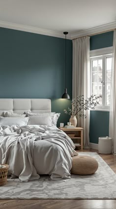 Dark Teal Bedroom