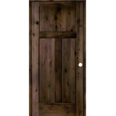 the door is made out of wood