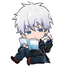 #jjk #呪術廻戦 Satoru Gojo chibi. Gojo Png Cute, Jujutsu Kaisen Chibi Icon, Chibi Gojo No Background, Jujutsu Kaisen Chibi Drawing, Jjk Chibi Png, Gojo Chibi Gege, Chibi Jujutsu Kaisen Characters, Jujutsu Kaisen Chibi Character, Jujutsu Kaisen Gojo Chibi