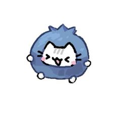 an image of a cartoon cat with its eyes closed