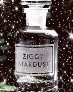 a bottle of ziggy stardust sitting on top of a table