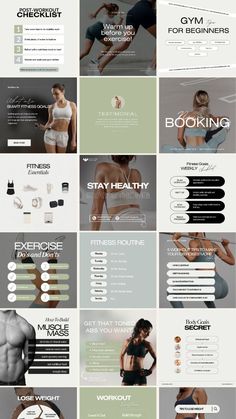 Fitness Instagram Feed Ideas, Health Instagram Post Ideas, Health Coach Brand Color Palette, Health Coach Website Design, Perfect Health Aesthetic, Fitness Coach Aesthetic, Health Coach Aesthetic, Fitness Content Ideas For Instagram, Fitness Template Design