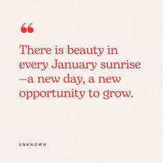 there is beauty in every january sunrise - a new day, a new opportunity to grow