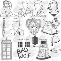 the doctor who is in front of his phone and some other things to be drawn