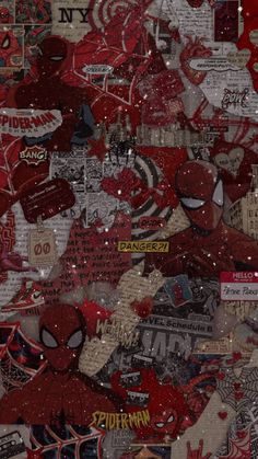 a collage of spider - man stickers and decals is shown in this image