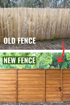 an old fence has been cleaned and is now new fence with the same paint job