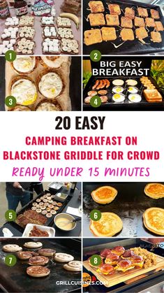 camping breakfast on blackstone griddle for crowd ready under 15 minutes to make it easy