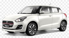 a white suzuki swift car on a transparent background