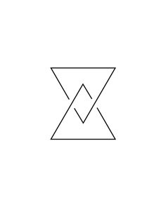 a black and white image of two triangles