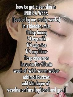 #clearskin #skin #beautytips #beauty #honey #milk #skincare #rice #cute #aesthetic #makeup How To Get Clear Skin In A Week, How To Get Porcelain Skin, Vaseline For Face, Clear Skin Naturally, Porcelain Skin, Face Skin Care Routine, Face Skin Care, Face Skin, Glow Up?