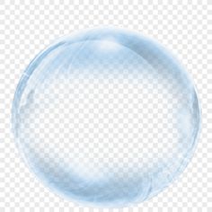 an image of a blue bubble on a transparent background, with the reflection of water in it