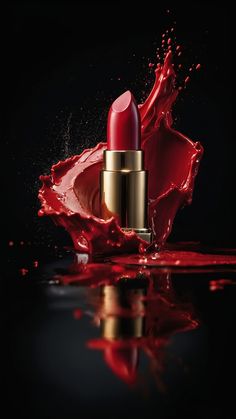 Discover the ultimate guide to finding the best lipstick color for brown skin tones From matte to pretty natural shades choose the perfect tone for a dark autumn palette or a lovely deep winter look Lipsticks Photography, Lipstick Pictures Photography, Lipstick Wallpaper, Lipstick Photography, Unique Lipstick Photography Ideas, Dark Background Lipstick Art, Red Lipstick Advertisement, Lipstick Model, Red Lipstick On Red Background