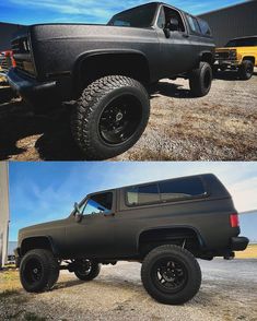 there are two pictures of the same truck