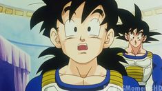 an animated image of two young gohan characters