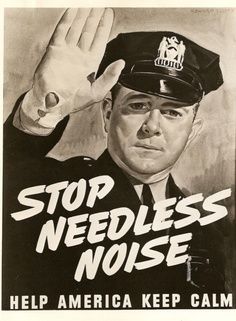 a black and white photo of a man in uniform with the words stop needleless nose