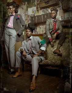 Dandy gals Rad Hourani, Dandy Style, Queen Photos, Rei Kawakubo, Magazine Editorial, Jeanne Lanvin, Afro Punk, Va Va Voom, Jeremy Scott