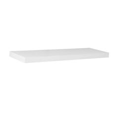 an empty white shelf on a white background