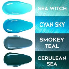 Teal Color Dye, Lunar Tides Sea Witch, Sea Blue Hair Dye, Smokey Teal Hair Dye, Sea Witch Hair Color, Pastel Teal Hair Dye, Sea Witch Hair Dye, Lunar Tides Cerulean Sea, Lunar Tides Cyan Sky