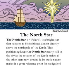 the north star is a bright star that happens to be posted almost directly above the poles