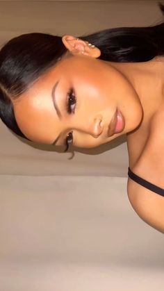 Flawless Makeup Aesthetic, No Lash Makeup, Straight Brow Makeup, Soft Matte Makeup, Glowy Tan Makeup, Straight Eyebrows Makeup, Soft Baddie Makeup Look, Makeup Glowy, Soft Glam Baddie Makeup