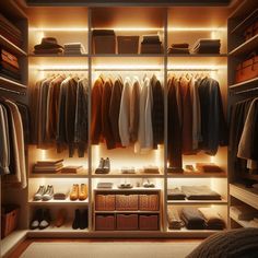 15 Closet Lighting Ideas to Maximize Your Storage Storage Closet Lighting, Linen Closet Lighting, Small Closet Lighting Storage, Inside Closet Organizer, Led Closet Lighting Ideas, Closet With Lights, Closet With Lighting, Closet Light, Master Closet Led Lighting
