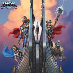 an image of thor and his family on the ship