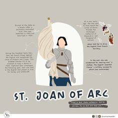 st joan of arc is depicted in this graphic