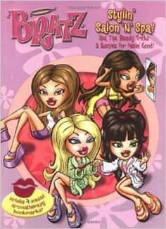 the book cover for bratz salon n spa