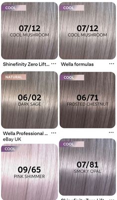 Mushroom Hair Color Formula, Mushroom Brown Hair Color Formula Schwarzkopf, Mushroom Brown Hair Color Formula Wella, Mushroom Blonde Hair Color, Wella Ash Toner, Wella Ash Blonde Hair Color, Wella Grey Formulas, Wella Ash Blonde, Ash Brown Formula Wella