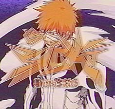 an anime character with orange hair and white clothes