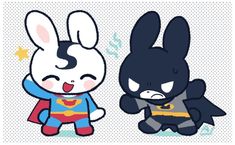 two cartoon characters are standing next to each other