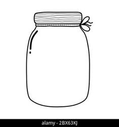 a jar with a lid and a bow on the top - stock photo / illustration