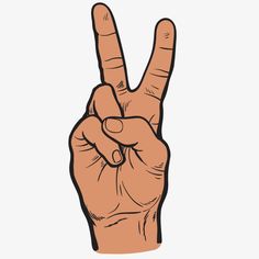 a hand making the peace sign with its fingers