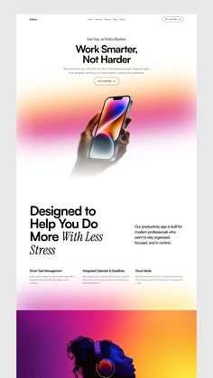 the landing page for an app designed to help you do more with less than one