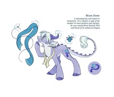 an image of a cartoon character with blue hair and purple pants, holding a balloon