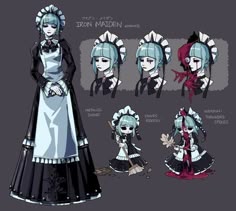 an image of some character designs from the video game personan nadden, which is being
