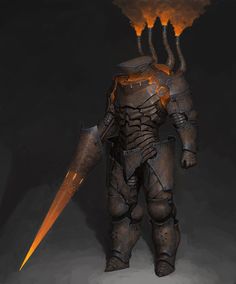 an image of a robot with flames coming out of it