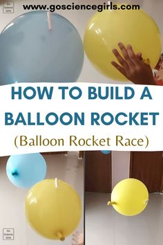 how to build a balloon rocket with balloons in the shape of hands and hand on top